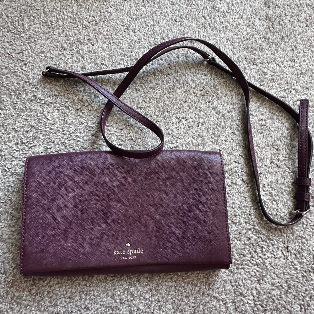 Pristine Plum Kate Spade Crossbody/Clutch